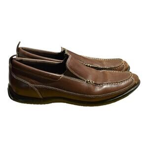Cole Haan Brown Leather Slip On Loafers Men's Size 9 Casual Dress Shoes